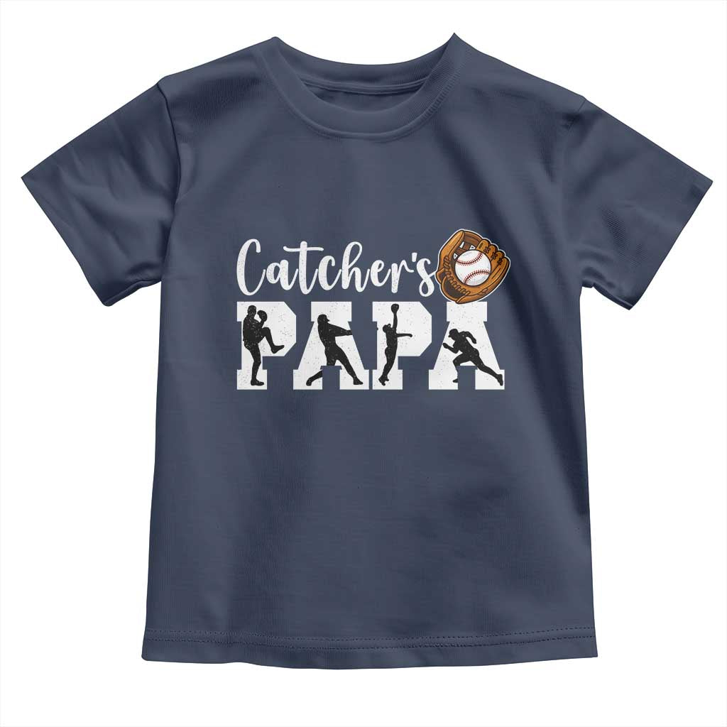 Catchers Papa Toddler T Shirt Funny Gift For Catcher Player - Wonder Print Shop
