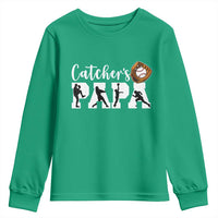 Catchers Papa Youth Sweatshirt Funny Gift For Catcher Player - Wonder Print Shop