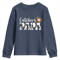 Catchers Papa Youth Sweatshirt Funny Gift For Catcher Player - Wonder Print Shop