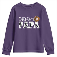 Catchers Papa Youth Sweatshirt Funny Gift For Catcher Player - Wonder Print Shop