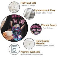 Funny Respect The Drip Baseball Mask Throw Blanket Sports Lover