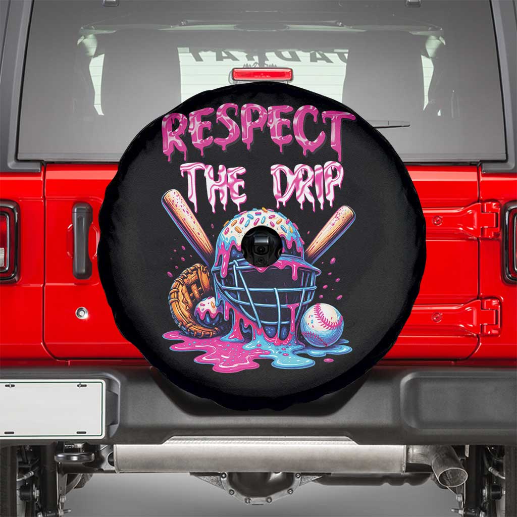 Funny Respect The Drip Baseball Mask Spare Tire Cover Sports Lover
