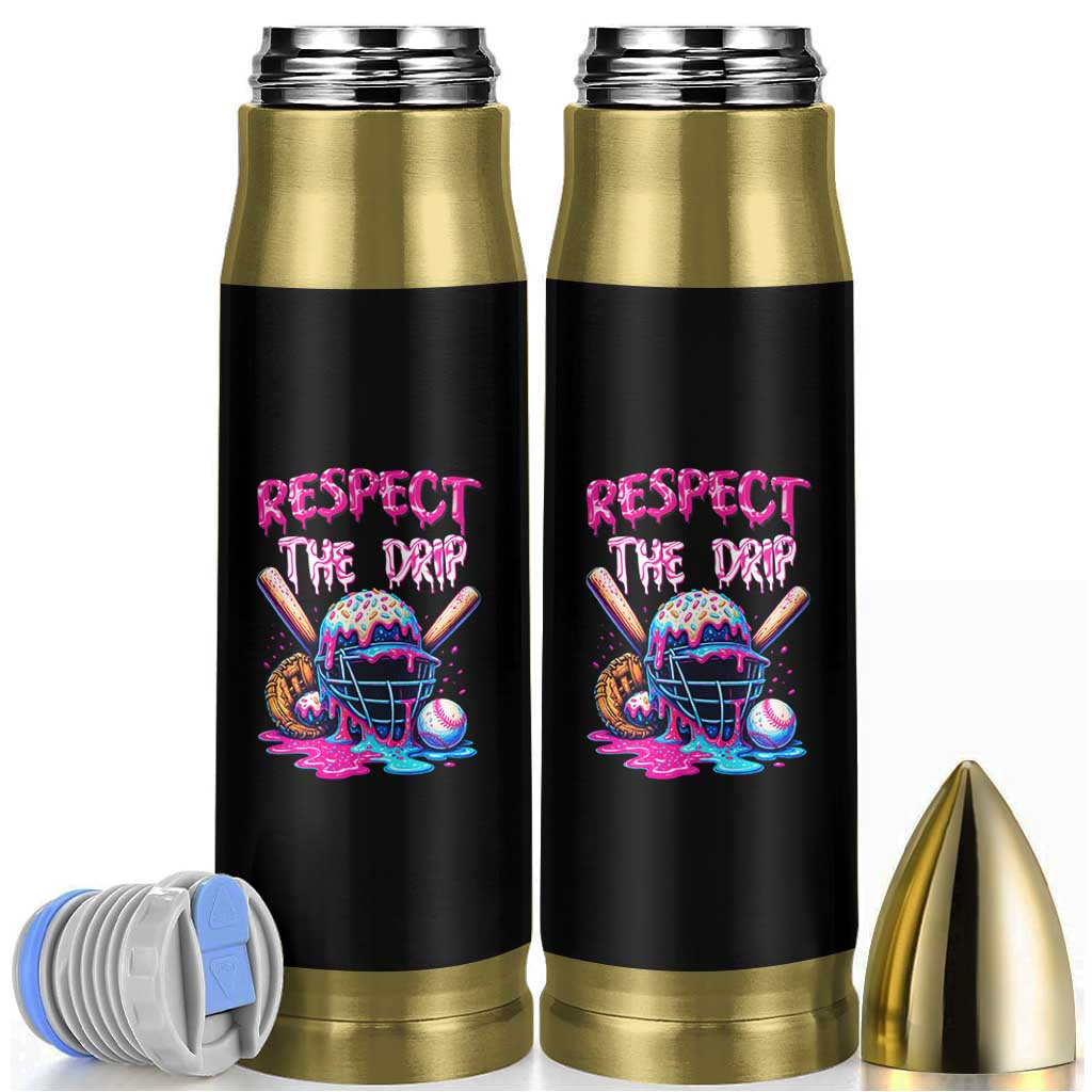 Funny Respect The Drip Baseball Mask Bullet Tumbler Sports Lover