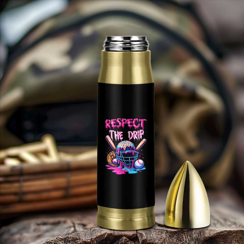 Funny Respect The Drip Baseball Mask Bullet Tumbler Sports Lover