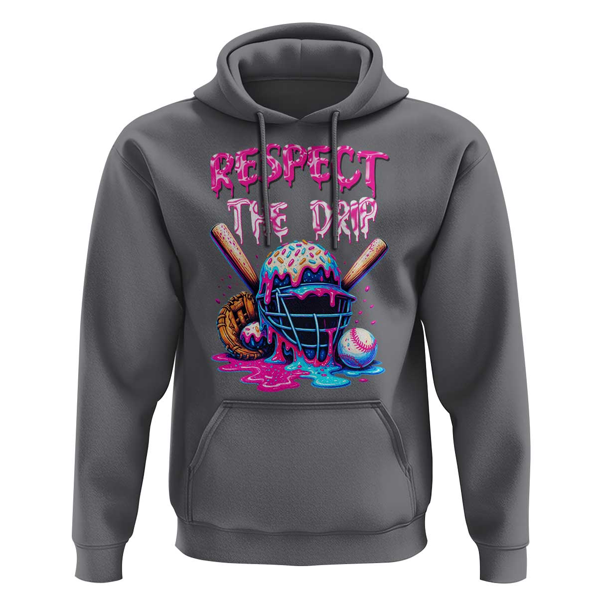 Funny Respect The Drip Baseball Mask Hoodie Sports Lover