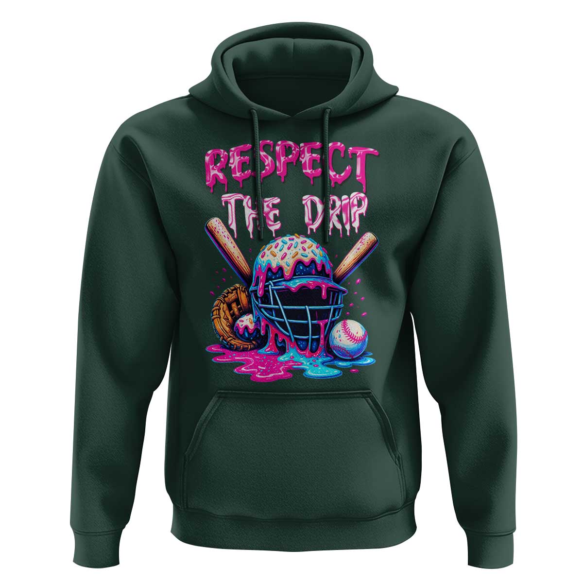 Funny Respect The Drip Baseball Mask Hoodie Sports Lover