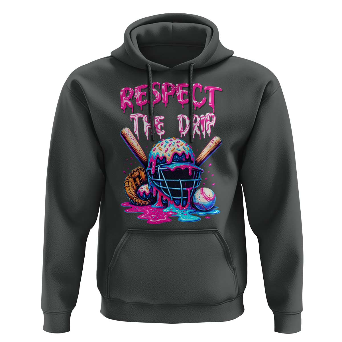 Funny Respect The Drip Baseball Mask Hoodie Sports Lover