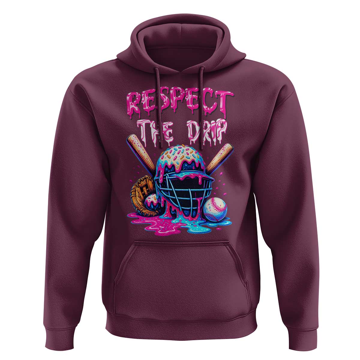 Funny Respect The Drip Baseball Mask Hoodie Sports Lover