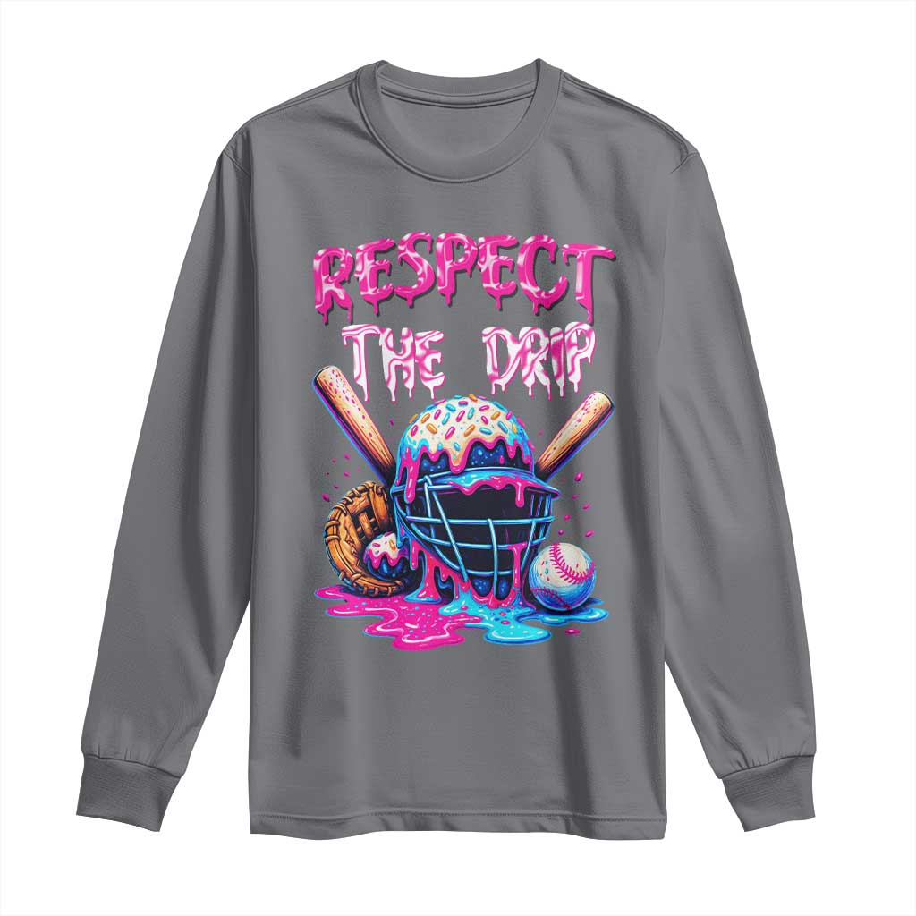 Funny Respect The Drip Baseball Mask Long Sleeve Shirt Sports Lover