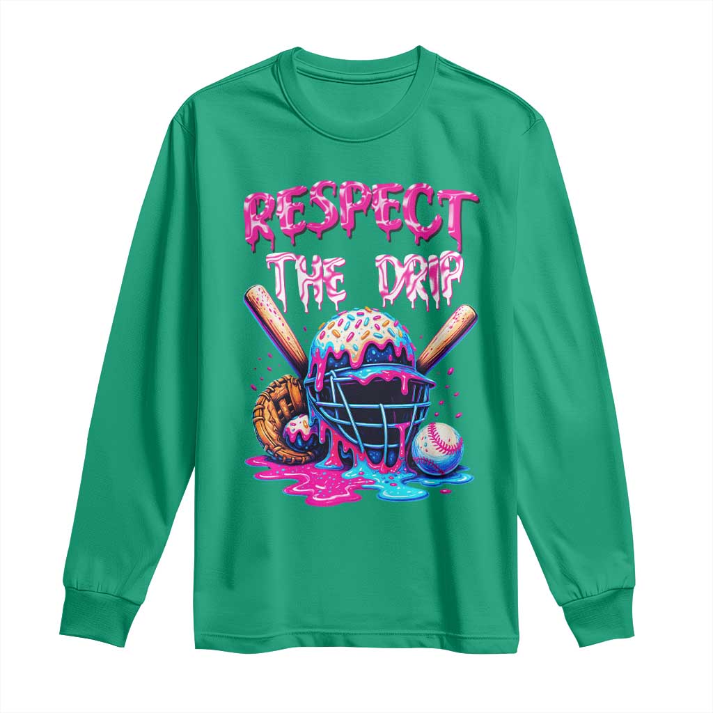 Funny Respect The Drip Baseball Mask Long Sleeve Shirt Sports Lover