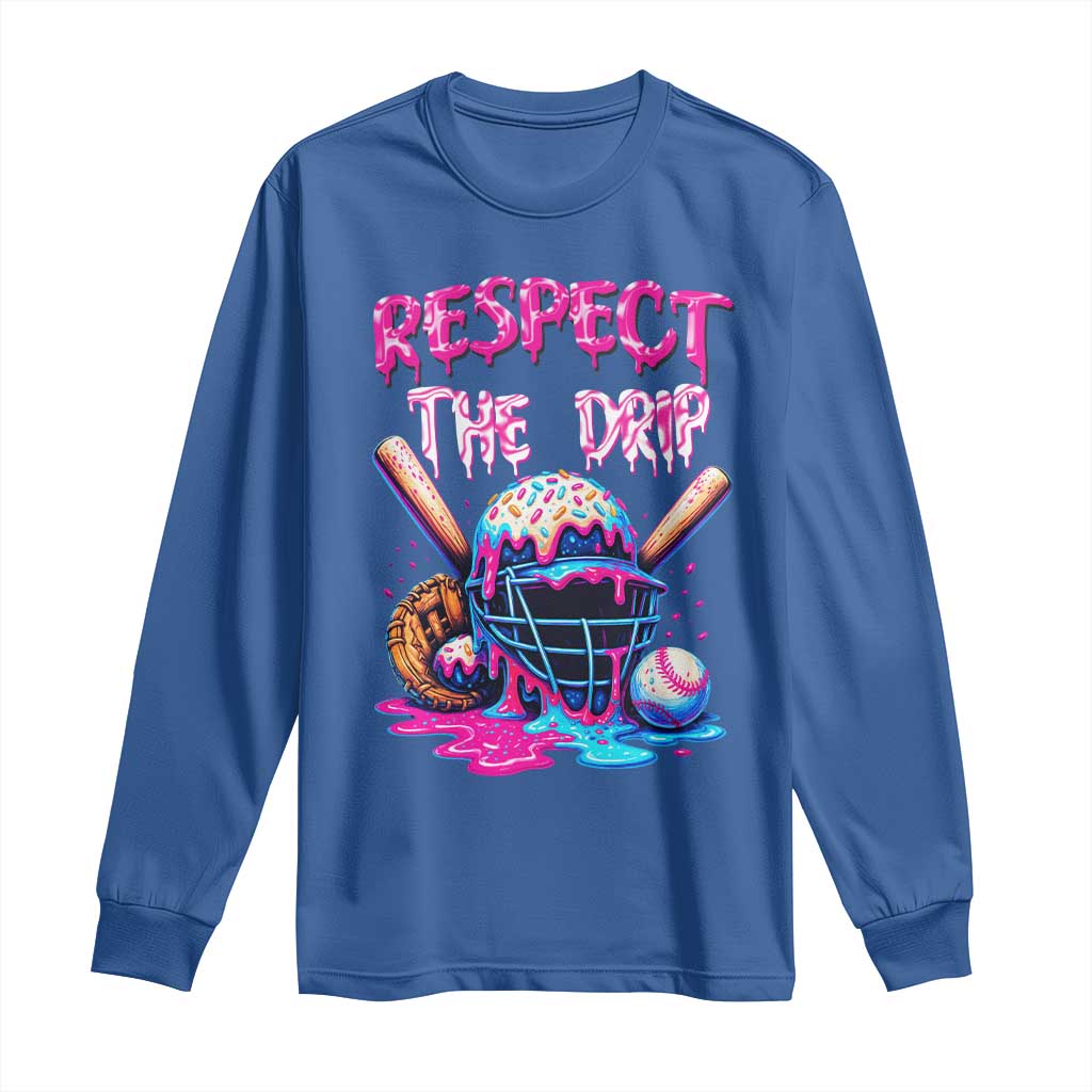 Funny Respect The Drip Baseball Mask Long Sleeve Shirt Sports Lover