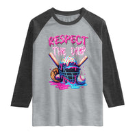 Funny Respect The Drip Baseball Mask Raglan Shirt Sports Lover