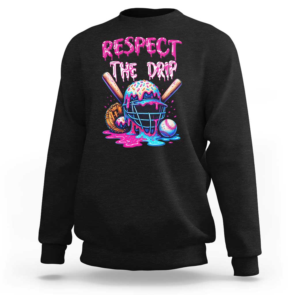 Funny Respect The Drip Baseball Mask Sweatshirt Sports Lover