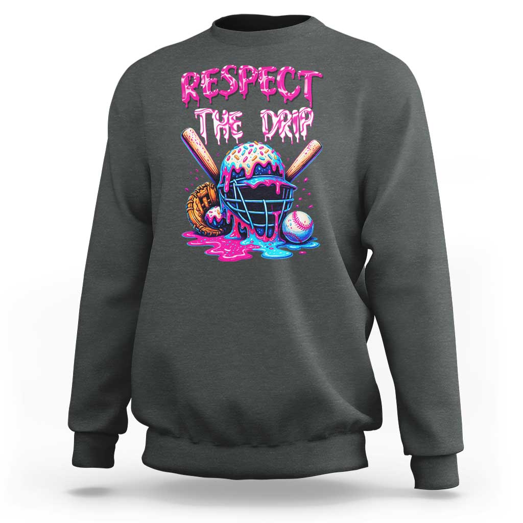 Funny Respect The Drip Baseball Mask Sweatshirt Sports Lover