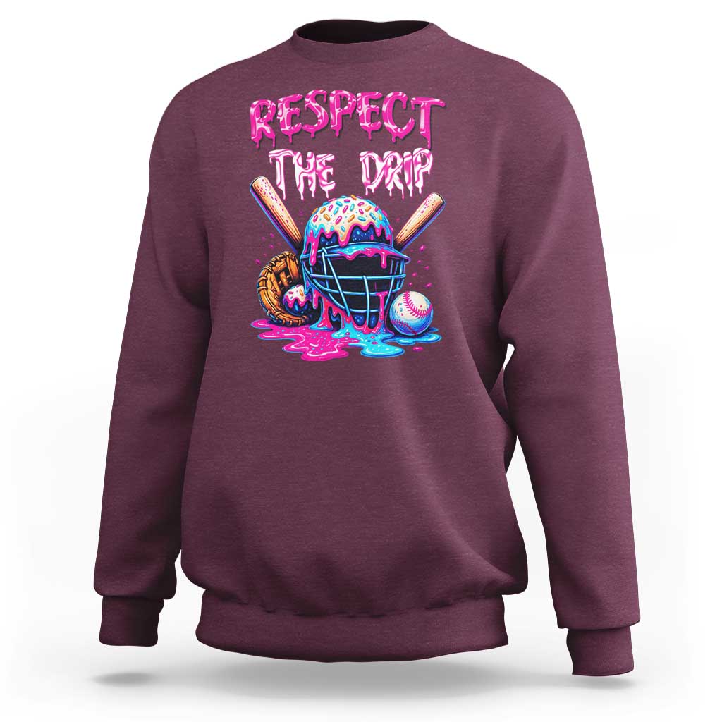 Funny Respect The Drip Baseball Mask Sweatshirt Sports Lover