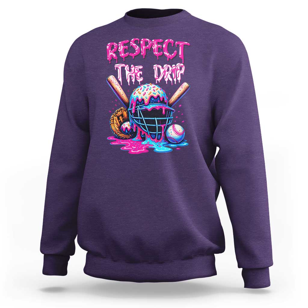 Funny Respect The Drip Baseball Mask Sweatshirt Sports Lover