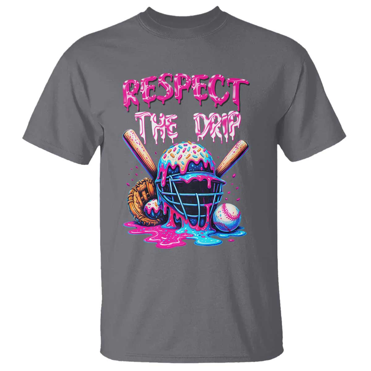 Funny Respect The Drip Baseball Mask T Shirt Sports Lover