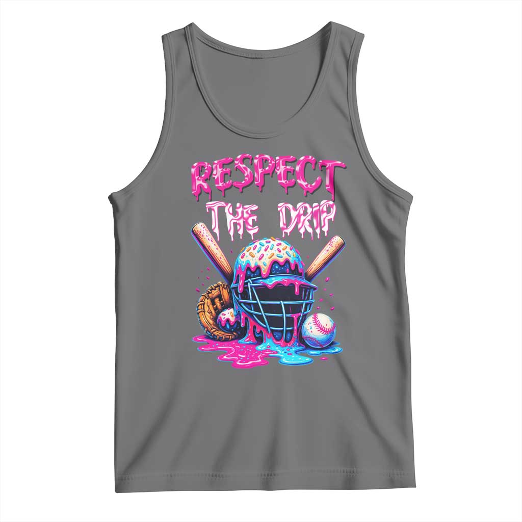 Funny Respect The Drip Baseball Mask Tank Top Sports Lover