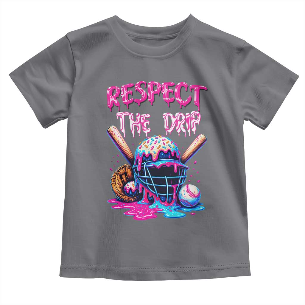 Funny Respect The Drip Baseball Mask Toddler T Shirt Sports Lover
