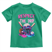 Funny Respect The Drip Baseball Mask Toddler T Shirt Sports Lover