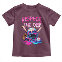 Funny Respect The Drip Baseball Mask Toddler T Shirt Sports Lover