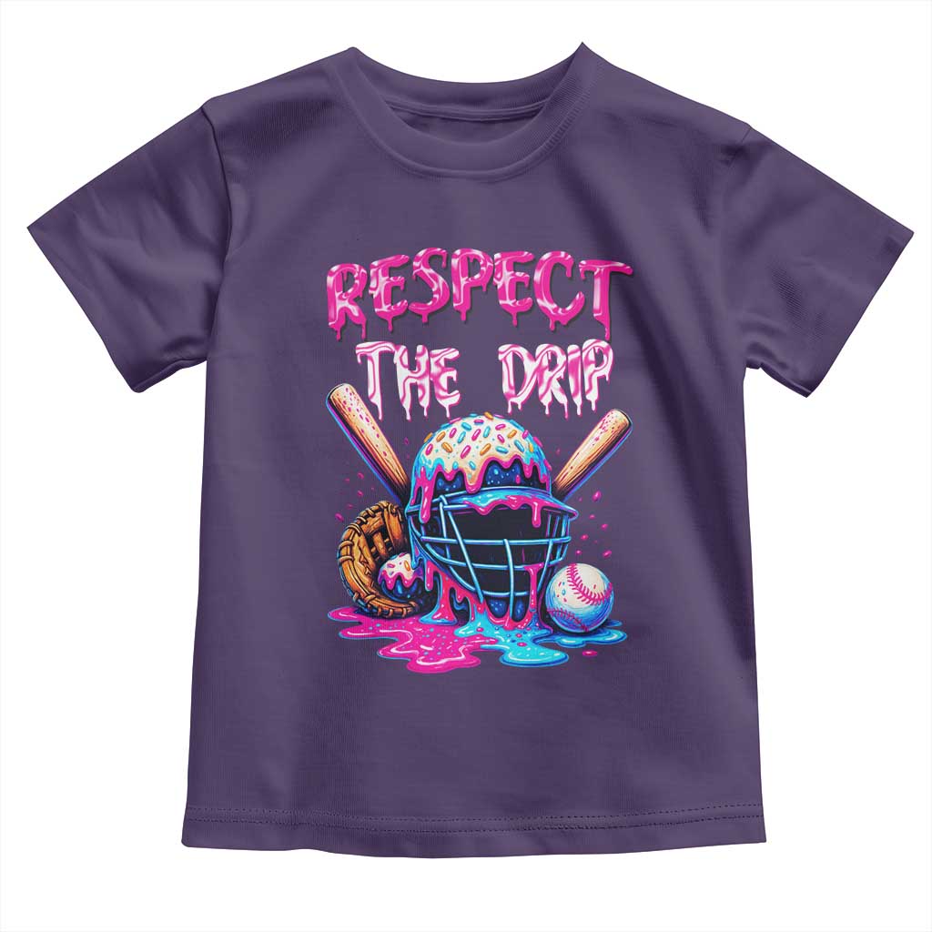 Funny Respect The Drip Baseball Mask Toddler T Shirt Sports Lover