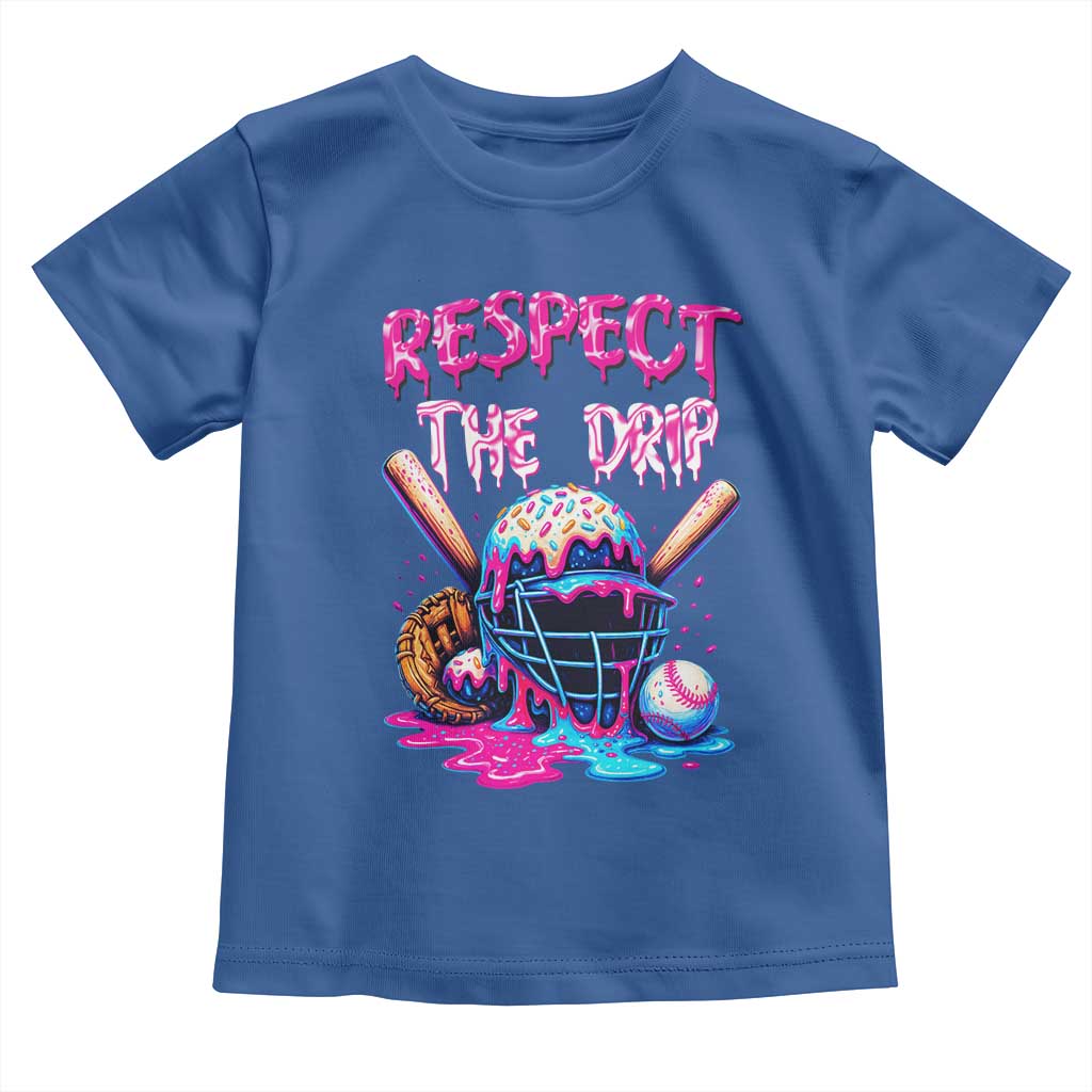 Funny Respect The Drip Baseball Mask Toddler T Shirt Sports Lover