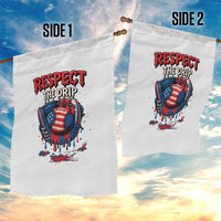 Respect The Drip Garden Flag Patriotic Baseball USA Sports Lover - Wonder Print Shop