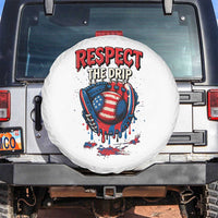 Respect The Drip Spare Tire Cover Patriotic Baseball USA Sports Lover - Wonder Print Shop