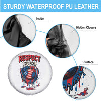 Respect The Drip Spare Tire Cover Patriotic Baseball USA Sports Lover - Wonder Print Shop