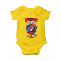 Respect The Drip Baby Onesie Patriotic Baseball USA Sports Lover - Wonder Print Shop