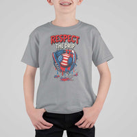 Respect The Drip T Shirt For Kid Patriotic Baseball USA Sports Lover - Wonder Print Shop