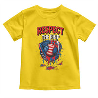 Respect The Drip Toddler T Shirt Patriotic Baseball USA Sports Lover - Wonder Print Shop