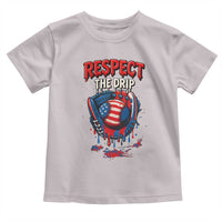 Respect The Drip Toddler T Shirt Patriotic Baseball USA Sports Lover - Wonder Print Shop