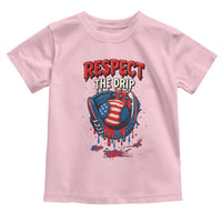 Respect The Drip Toddler T Shirt Patriotic Baseball USA Sports Lover - Wonder Print Shop
