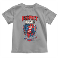 Respect The Drip Toddler T Shirt Patriotic Baseball USA Sports Lover - Wonder Print Shop