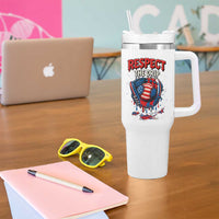 Respect The Drip Tumbler With Handle Patriotic Baseball USA Sports Lover
