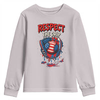 Respect The Drip Youth Sweatshirt Patriotic Baseball USA Sports Lover - Wonder Print Shop