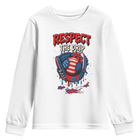 Respect The Drip Youth Sweatshirt Patriotic Baseball USA Sports Lover - Wonder Print Shop