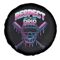 Respect The Drip Spare Tire Cover Funny Baseball Catcher Mask Sports Lover - Wonder Print Shop