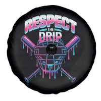 Respect The Drip Spare Tire Cover Funny Baseball Catcher Mask Sports Lover - Wonder Print Shop