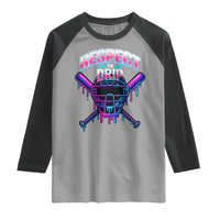 Respect The Drip Raglan Shirt Funny Baseball Catcher Mask Sports Lover - Wonder Print Shop