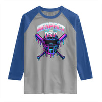 Respect The Drip Raglan Shirt Funny Baseball Catcher Mask Sports Lover - Wonder Print Shop