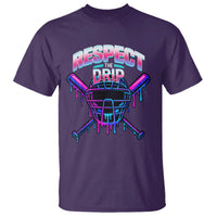 Respect The Drip T Shirt Funny Baseball Catcher Mask Sports Lover - Wonder Print Shop