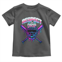Respect The Drip Toddler T Shirt Funny Baseball Catcher Mask Sports Lover - Wonder Print Shop