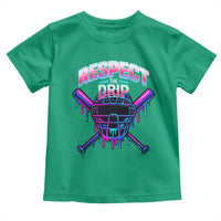 Respect The Drip Toddler T Shirt Funny Baseball Catcher Mask Sports Lover - Wonder Print Shop