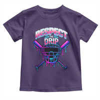 Respect The Drip Toddler T Shirt Funny Baseball Catcher Mask Sports Lover - Wonder Print Shop