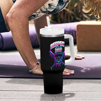 Respect The Drip Tumbler With Handle Funny Baseball Catcher Mask Sports Lover