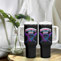 Respect The Drip Tumbler With Handle Funny Baseball Catcher Mask Sports Lover