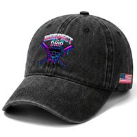 Respect The Drip Washed Cotton Baseball Cap Funny Baseball Catcher Mask Sports Lover